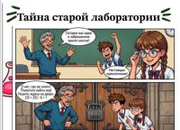 Комикс «Тайна старой лаборатории».